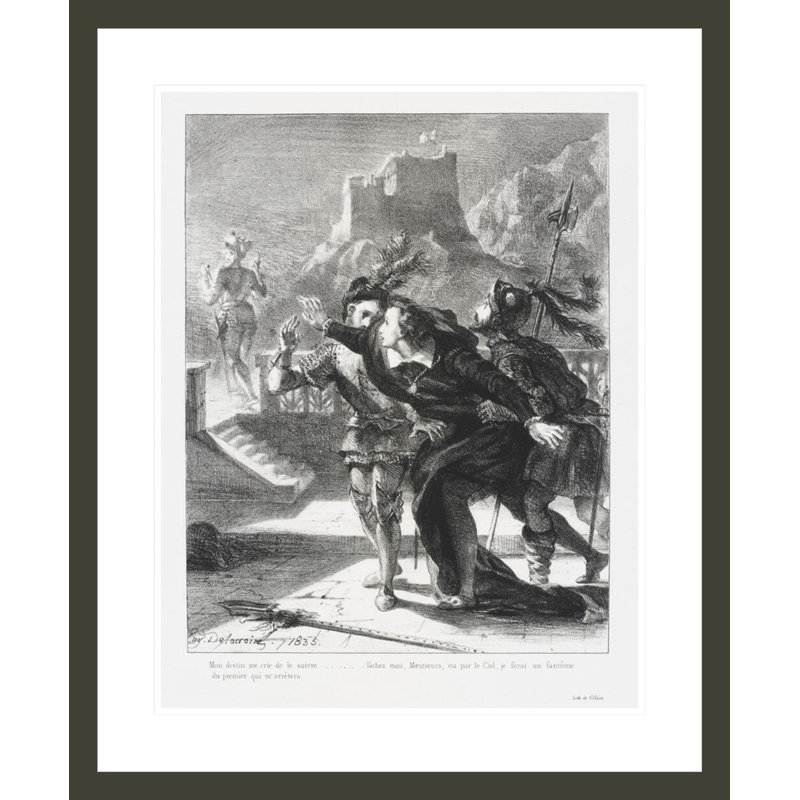 Hamlet veut suivre l'ombre de son père (Act. I. Sc. IV), H 28,47 po x l 23,5 po