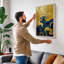 Golden Wave Japandi - Wrapped Canvas-407706880-407707004