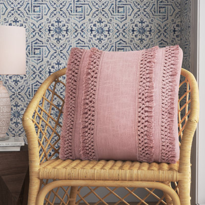 Dion Tassels Cotton Throw Pillow