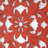Square Wooden Floral Wall Plaque, Red