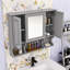 Armoire de salle de bain moderne et minimaliste avec rangement réglable-560130422
