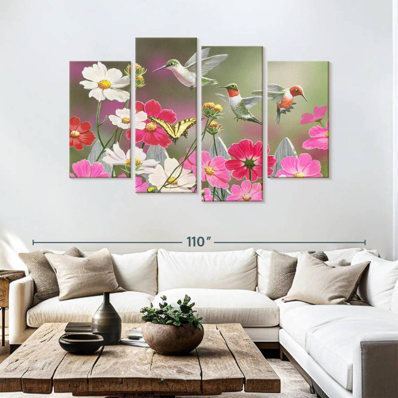 Cosmos And Hummingbirds