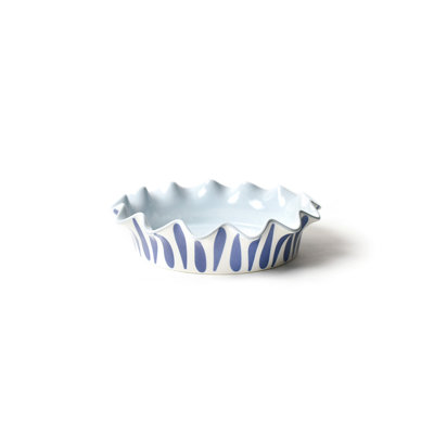 Drop Ruffle Pie Dish Iris Blue