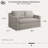 Serta Harvey 66.1" Full Size Convertible Sleeper Loveseat with Pop-Up Bed, Textured Woven-100114428