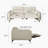 Attalia 74.8-Inch 3D Velvet Fabric Pillow Arm Dual Motor Reclining Sofa with Adjustable Headrest and USB Port-1765748939
