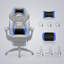 Songmics Adjustable Reclining Ergonomic Faux Leather Swiveling PC & Racing Game Chair with Footrest-50042028