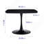 42.1" Black Mid-Century Round MDF Top Dining Table | For 4-6 People-1697524901