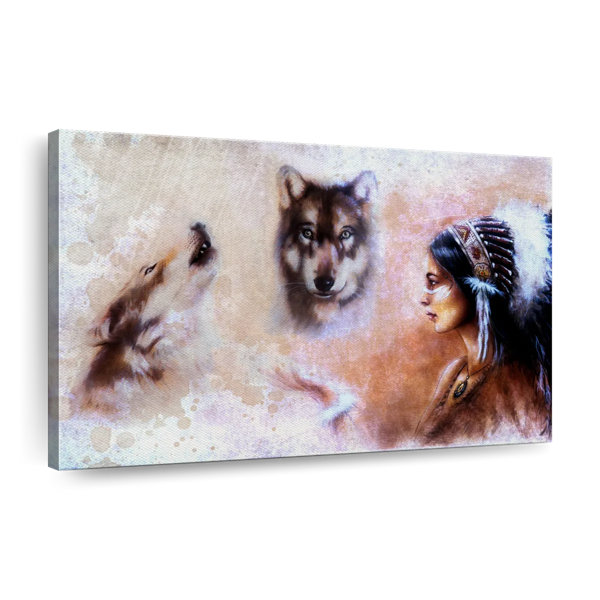Millwood Pines American Indian Girl On Canvas by NativeHeritageArt ...