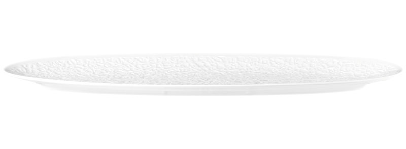 Coup plate 44 x 14cm full relief, White