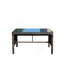 Table basse d'extérieur 1 table basse avec verre trempé transparent