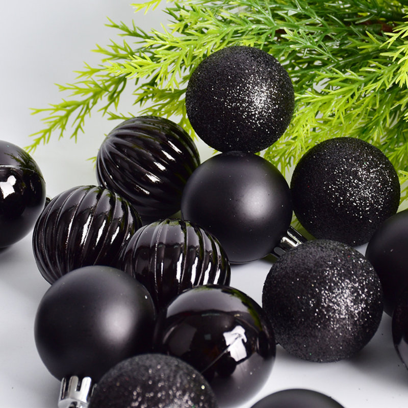 Ensemble 34 pièces de boules incassables, Noir