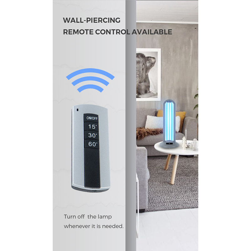 Uv Germicidal Lamp 36w Foldable With Remote Control For Home Disinfection,Room air Purifier