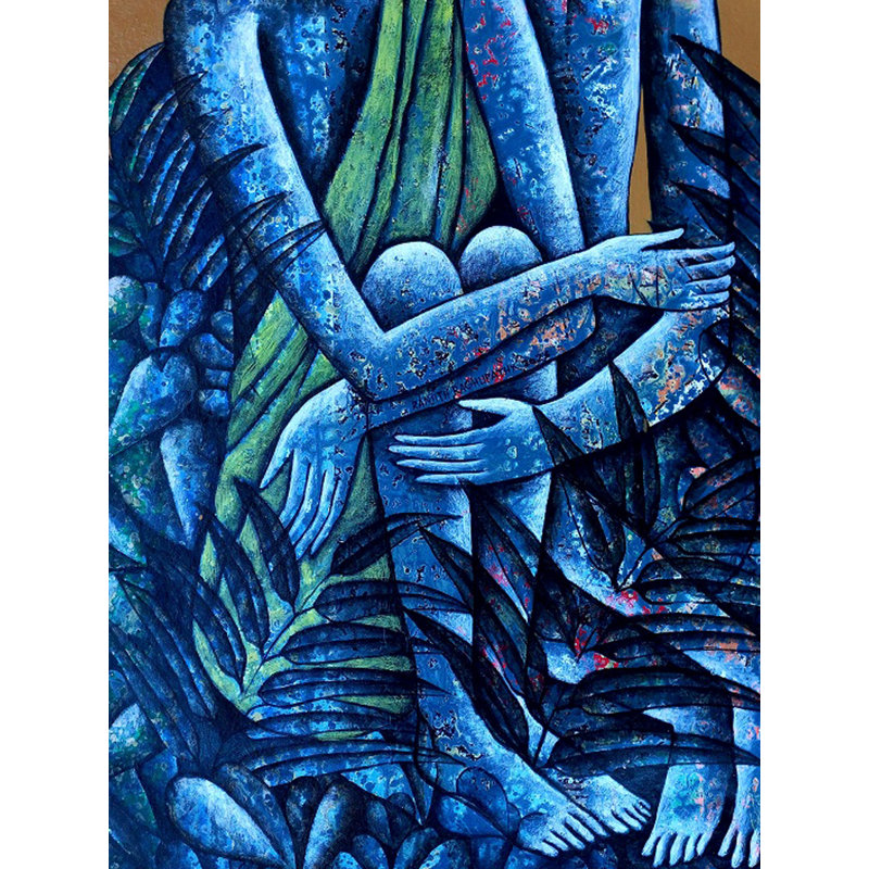 Lui et elle | Acrylique sur toile | Par Ranjith Raghupathy