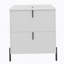 Meuble-lavabo de 30 po avec lavabo en céramique, équipé de poignées verticales et de tiroirs pleine extension, meuble-lavabo autoportant avec glissières de tiroir à fermeture en douceur, conception cannelée, blanc-542288459