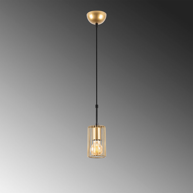 Luminaire suspendu cylindrique à 1 lumière