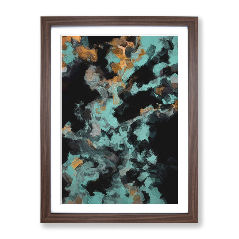 Beauty Abstract - Wall Art, 66cm H x 48cm W x 2cm D, Walnut Framed, White