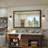 Gwenneth Rectangle Wood Mirror for Bathroom, Solid Pine Wood-878103211-930831087