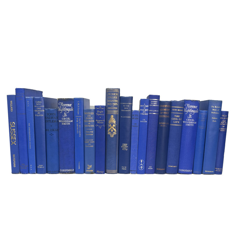 Livres décoratifs - Ensemble de livres Royal Vintage - 1 pied de livres bleus