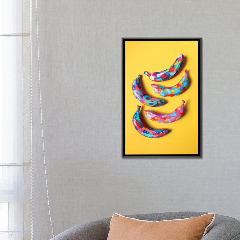 «Banana II» par EttaVee - impression d'art graphique, Pas de tapis, H 26 po x l 18 po x P 1,5 po