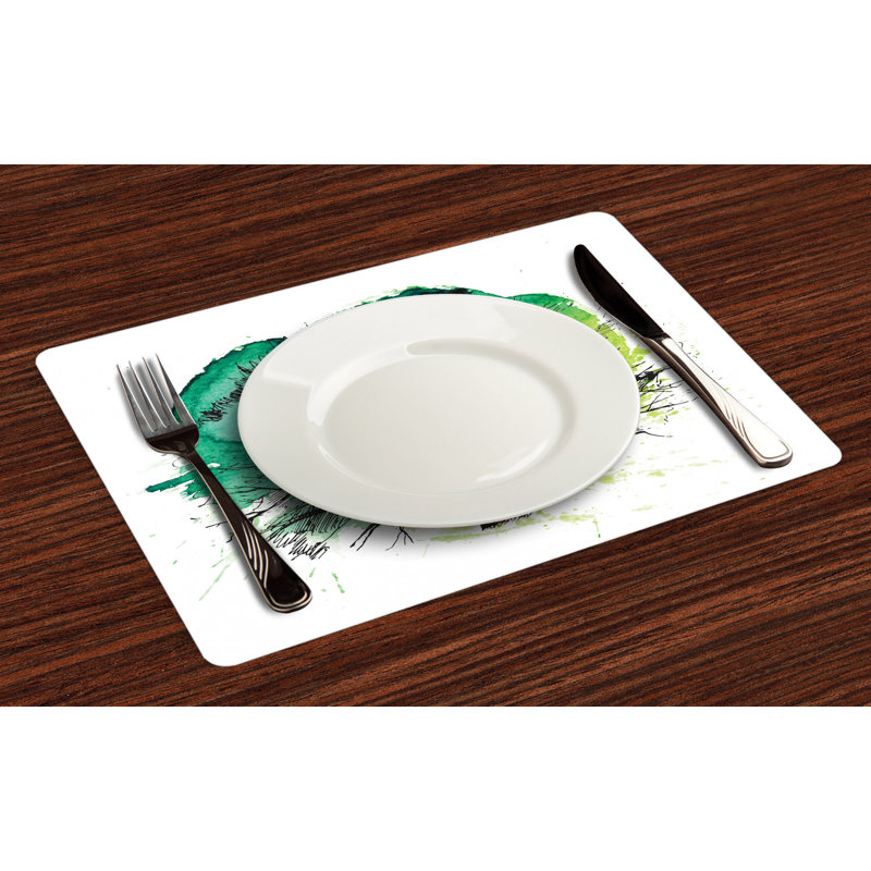 Polyester Floral Rectangle Placemat