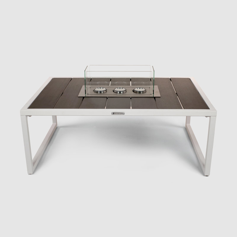 Foyer de table en acier Nero, Gris / blanc