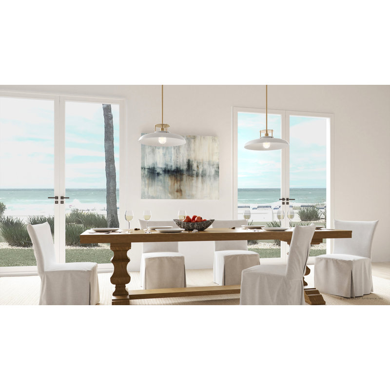 Moneeb 1 - Light Dome Pendant, Matte White, Gold