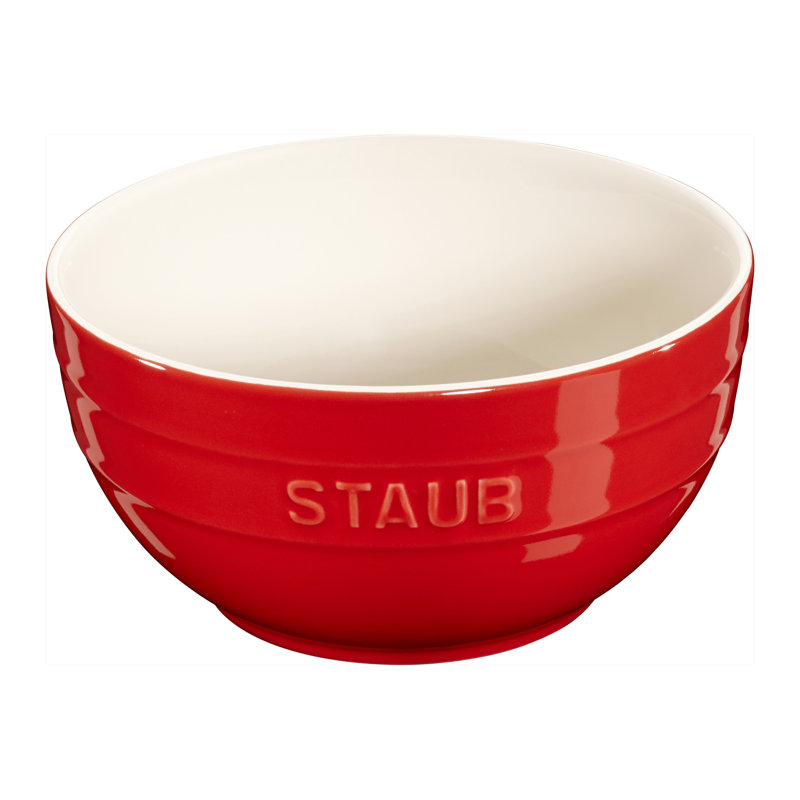 Staub Ceramic 6.73-inch Large Mixing Bowl, 4.5-inch, Cherry