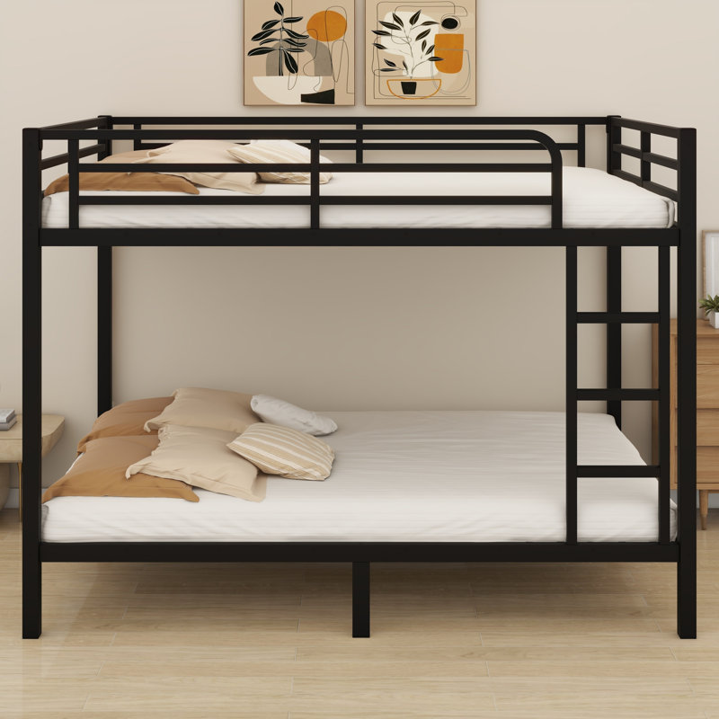 Lit superposé robuste en métal pour adultes, mobilier de chambre peu encombrant
