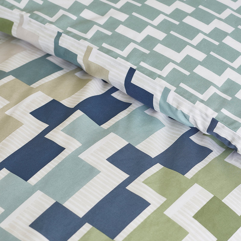 Bryson Geo Reversible Duvet Cover Set, Single