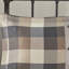 7 édredon neutre à chevrons pour très grand lit, motif à carreaux Buffalo, couvre-lit, taies décoratives, coussins décoratifs, jupe de lit, lavable à la machine, 7 pièces, teinté, rembourré, avec coussins et