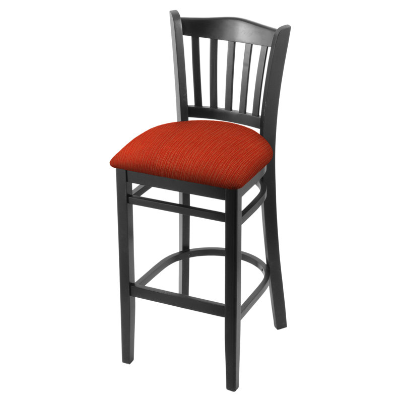 Tabouret de bar et de comptoir, Noir, Coquelicot graphique, Tabouret de comptoir (assise de 25 po de hauteur)