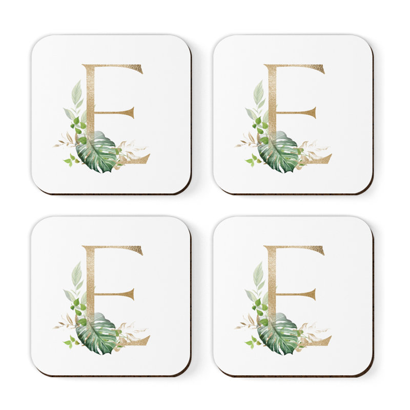 Sous-verre à monogramme Exotic, E