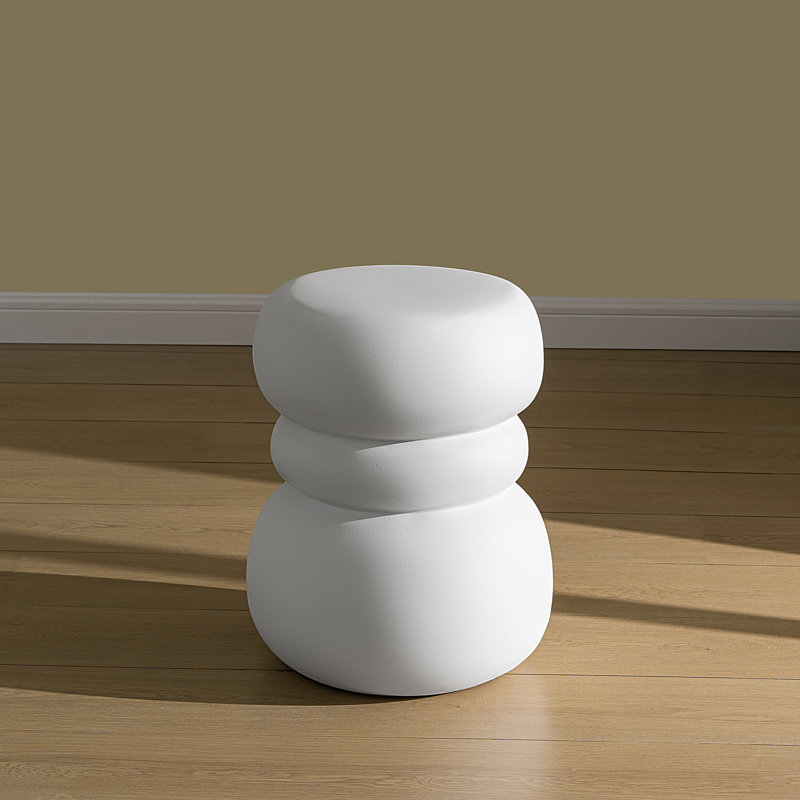 33x47cm Side Table Organic Magnesium Sofa Table, White