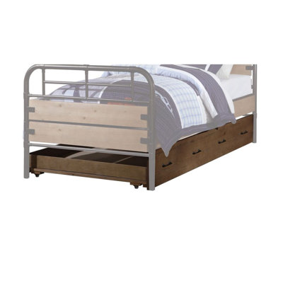  Brighton Brown and Black Solid Wood Twin Bed Frame — Twin, Black & Brown