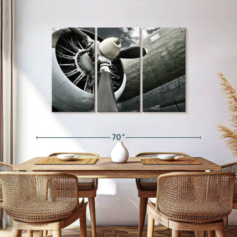 Mehar Black Propeller, 36" H x 57" W