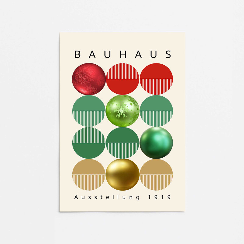 Reproduction d'affiche Bauhaus, Papier, H 20 po x l 16 po x P 0,1 po