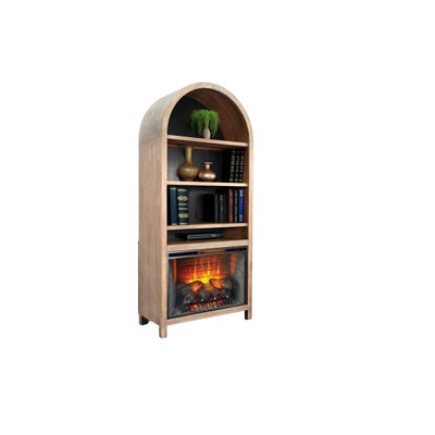 Sunny Designs Arched Bookcase With Electric Fireplace