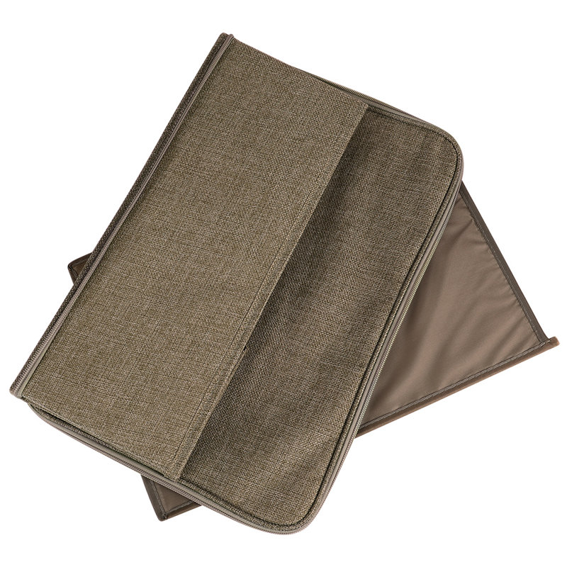 Rebrilliant Fabric Bin, Coffee, 10" H x 18" W x 14" D