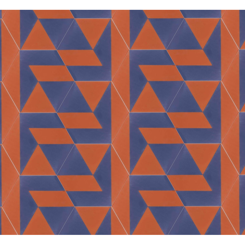 Polygonal by Jim Isermann 8" x 9" Cement Wall & Floor Tile, Agate