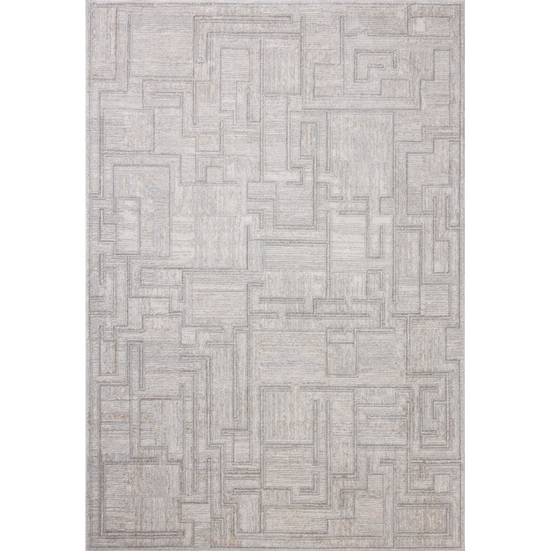 Loloi Fazzolari Grey / Ivory Area Rug, Tapis de couloir 2 pi 7 po x 8 pi