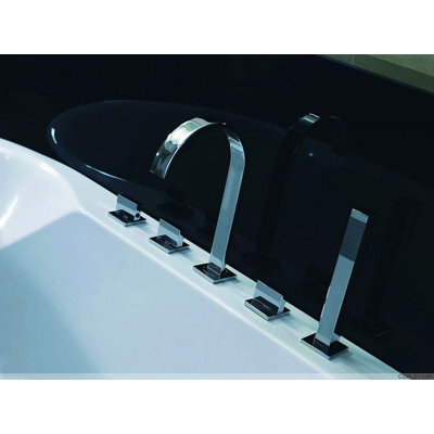 3 Handle Bathroom Roman Tub Faucet with Diverter