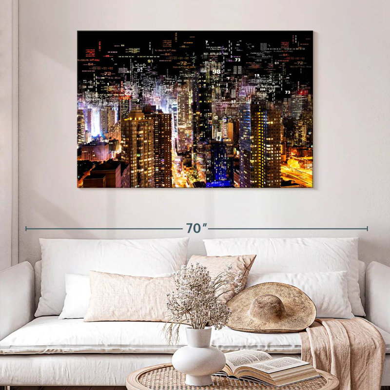 Ravi Times Square, 32" H x 48" W