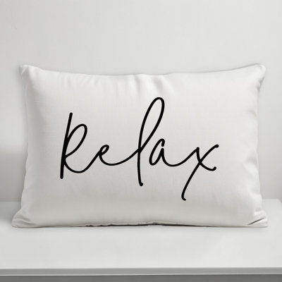 Relax Thin Outdoor Rectangular Pillow Cover & Insert