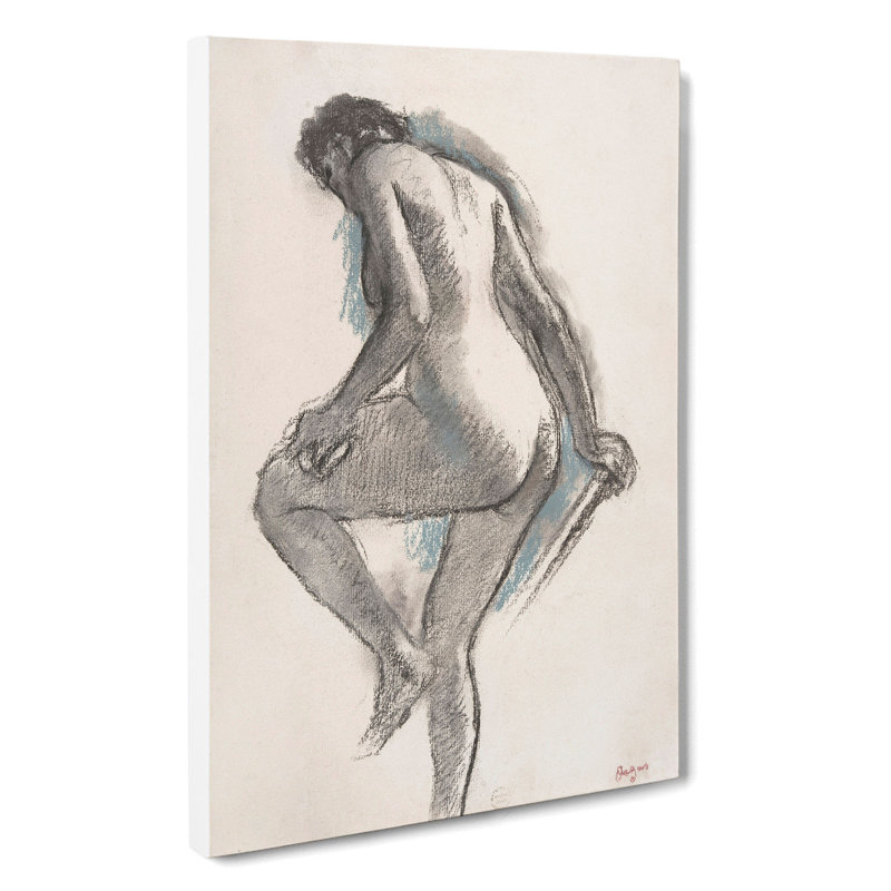 Study Of A Nude Woman Vol.2 by Edgar Degas - Wrapped Canvas Painting, 50cm H x 35cm W x 3cm D