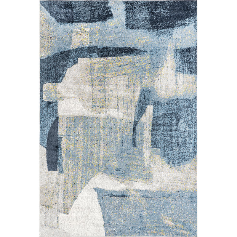 Sherri SpinClean Abstract Machine Washable Area Rug, Rectangle 4' x 6'