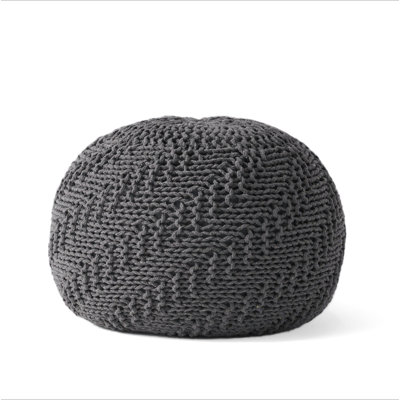 Hazel Knitted Cotton Yarn 20 X 20 Round Pouf