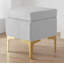 Repose-pieds carré standard en velours de 15 po de large Mortenson-615876329