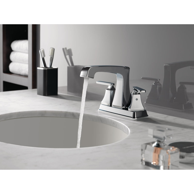 Ashlyn Centerset Bathroom Faucet with Drain Assembly, 2-handle Bathroom Sink Faucet, Chrome