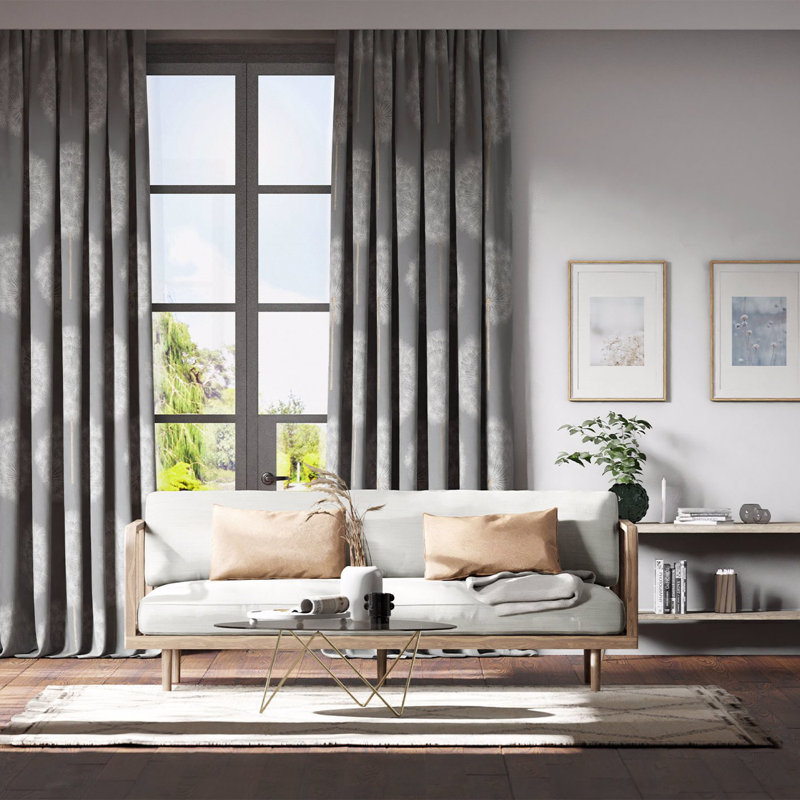 Amity Fabric, Slate/Gold