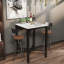 Mianca Marble Top Metal Base Dining Table-795029427